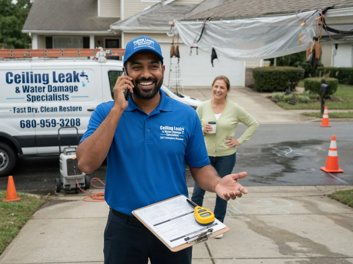 Ceiling Leak Cleanup Sioux Center, IA FAQs